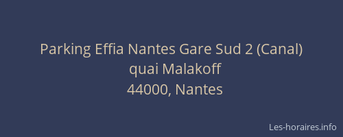 Parking Effia Nantes Gare Sud 2 (Canal)