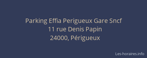 Parking Effia Perigueux Gare Sncf