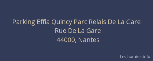 Parking Effia Quincy Parc Relais De La Gare