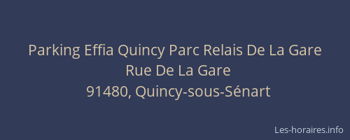 Parking Effia Quincy Parc Relais De La Gare