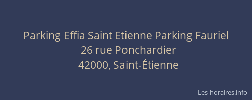 Parking Effia Saint Etienne Parking Fauriel