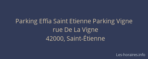 Parking Effia Saint Etienne Parking Vigne