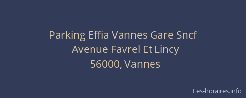 Parking Effia Vannes Gare Sncf