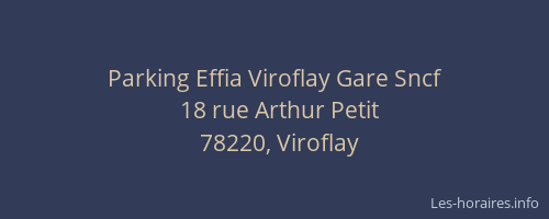 Parking Effia Viroflay Gare Sncf
