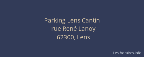 Parking Lens Cantin