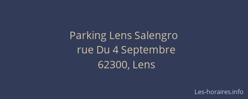 Parking Lens Salengro