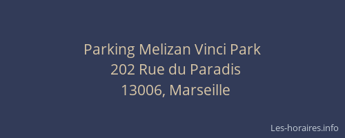 Parking Melizan Vinci Park