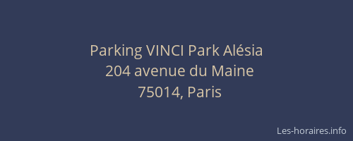 Parking VINCI Park Alésia