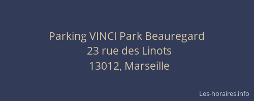 Parking VINCI Park Beauregard