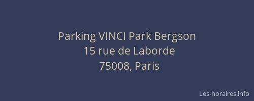 Parking VINCI Park Bergson