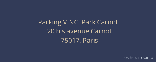 Parking VINCI Park Carnot