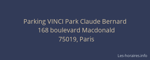 Parking VINCI Park Claude Bernard