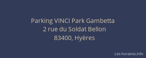 Parking VINCI Park Gambetta