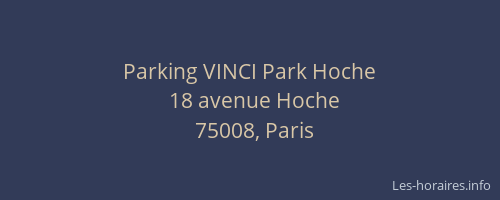 Parking VINCI Park Hoche