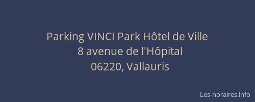 Parking VINCI Park Hôtel de Ville