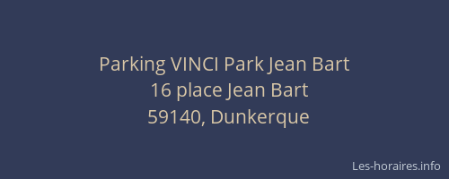 Parking VINCI Park Jean Bart