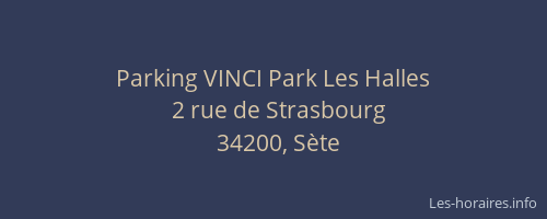 Parking VINCI Park Les Halles