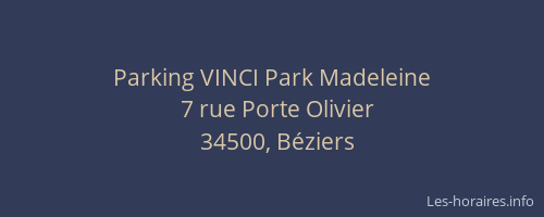 Parking VINCI Park Madeleine