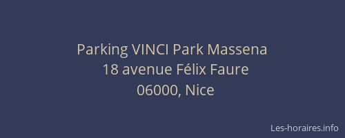Parking VINCI Park Massena