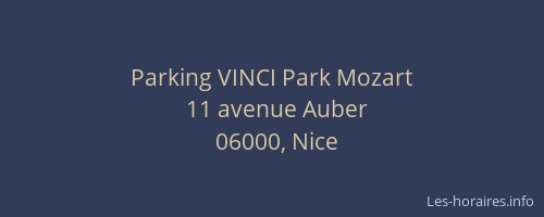 Parking VINCI Park Mozart