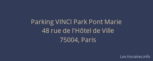 Parking VINCI Park Pont Marie
