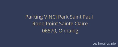 Parking VINCI Park Saint Paul