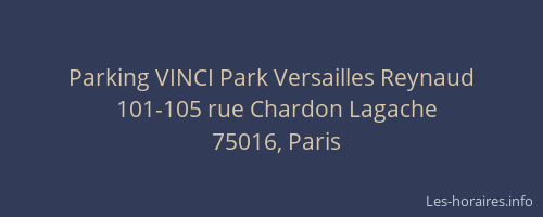 Parking VINCI Park Versailles Reynaud