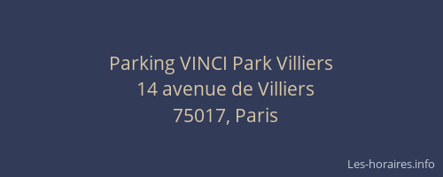 Parking VINCI Park Villiers
