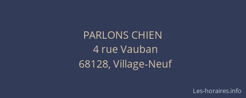 PARLONS CHIEN