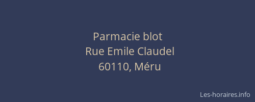 Parmacie blot