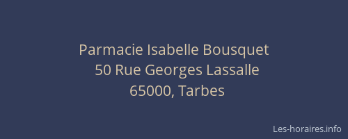 Parmacie Isabelle Bousquet