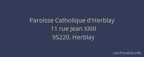Paroisse Catholique d'Herblay