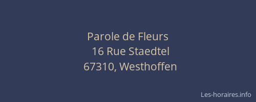 Parole de Fleurs