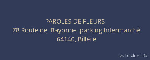 PAROLES DE FLEURS