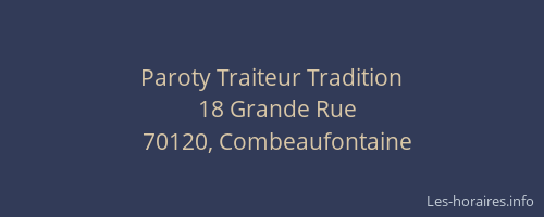 Paroty Traiteur Tradition