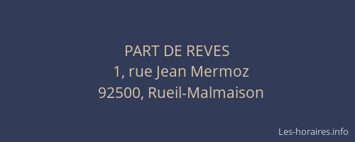 PART DE REVES