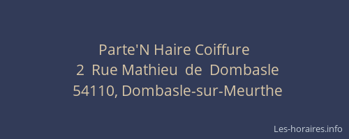 Parte'N Haire Coiffure