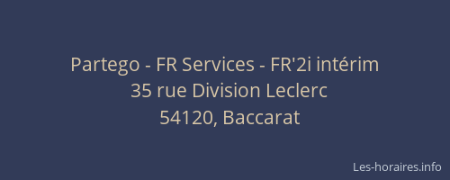 Partego - FR Services - FR'2i intérim