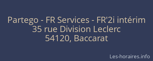 Partego - FR Services - FR'2i intérim