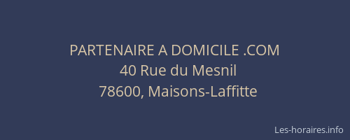 PARTENAIRE A DOMICILE .COM