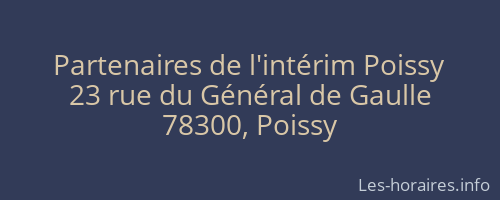 Partenaires de l'intérim Poissy