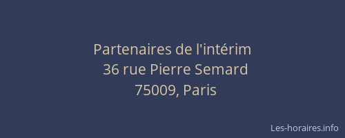 Partenaires de l'intérim