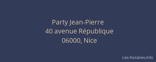Party Jean-Pierre