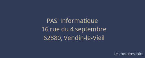 PAS' Informatique