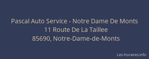 Pascal Auto Service - Notre Dame De Monts