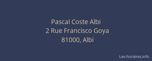 Pascal Coste Albi