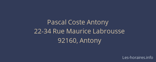 Pascal Coste Antony