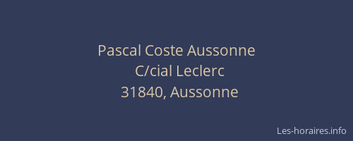 Pascal Coste Aussonne