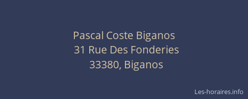 Pascal Coste Biganos