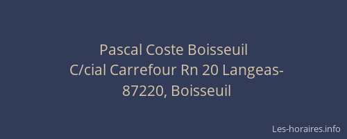 Pascal Coste Boisseuil